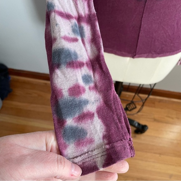 We The Free Psychedelic Tie-Dye Turtleneck Top-Purple- Size XS - Picture 5 of 10